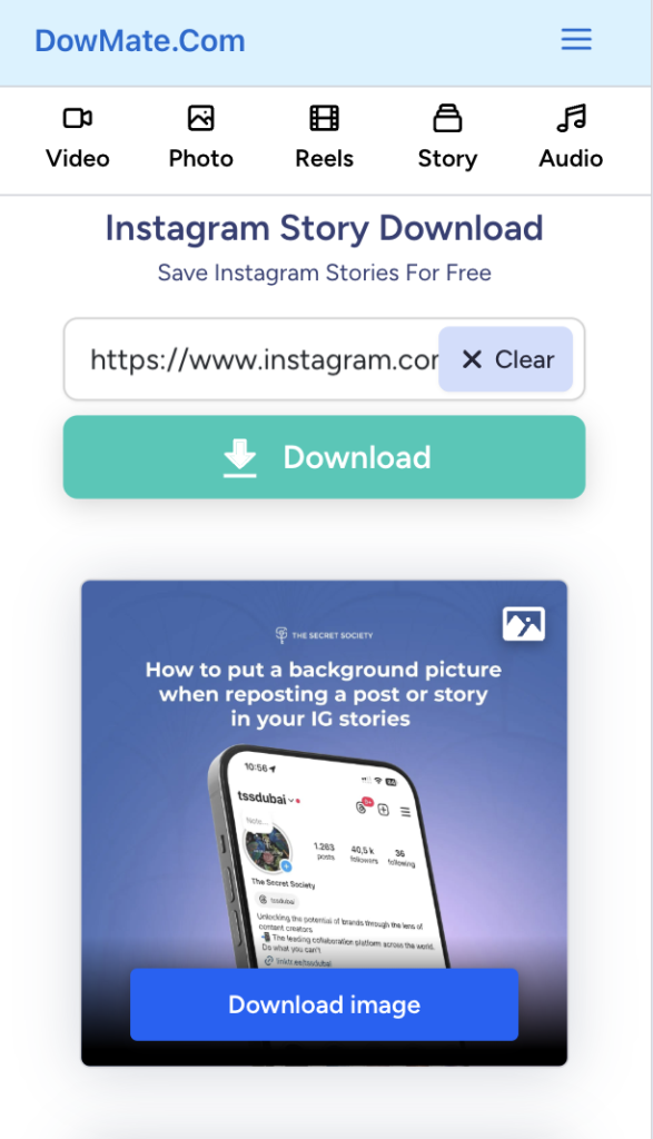 save insta story
